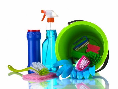 Cleaning team preparing a residential service appointment