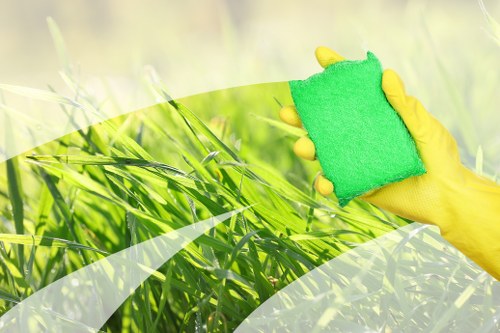Decorative illustration representing accessible cleaning services in Haringey