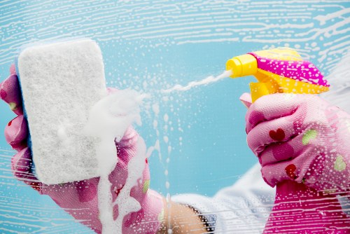 Deep cleaning a kitchen in a Haringey home with detailed attention to surfaces and appliances