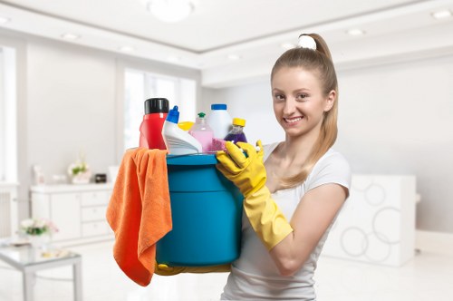Local cleaning team preparing a property for handover in Haringey