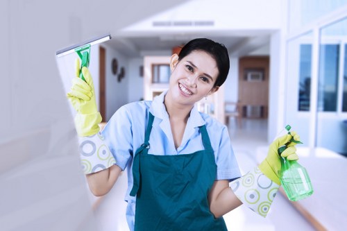 Cleaning cupboards and appliances as part of a move out service